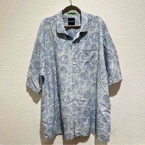 TOMMY BAHAMA silk blend printed short sleeve button down shirt Mens 2XT …